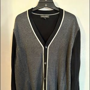 Banana Republic men’s size L black and gray retro style cardigan